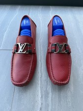 Louis Vuitton Monte Carlo Burgundy Leather LV Buckle Loafers Men's Sz 10-10.5 picture