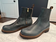 NEW ROLLING DUB TRIO CASPER SIDE ZIP BOOTS SIZE 11 EU 44/45 RARE BLUE COLOR picture