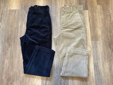 Men’s Corduroy Chino Pants, Size 32, New, Lot Of 2, Cropped Pant, Relaxed Fit picture
