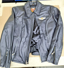 Harley Davidson 100th AnniversaryBlack Leather Jacket USA Size MW Good Shape picture