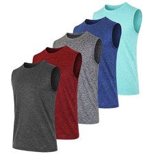 3-Pack Men's Moisture Wicking Performance Sleeveless Tee(Size-S - 3XL) picture