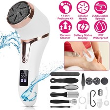 17Pcs Electric Foot Callus Remover With Vacuum Foot Grinder Rechargeable Foot Fi picture