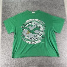 Vintage Spectator Sportswear Short Sleeve Shirt Philly Eagles NFL Mens XL 1994 picture