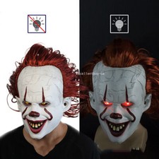 LED Pennywise Clown Mask Stephen King's IT Halloween Cosplay Full Mask Costume picture