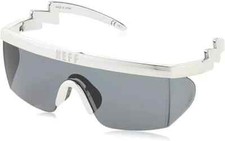 NEFF Men's Brodie Wrap Around Sport UV400 Sunglasses Rectangular Silver New picture