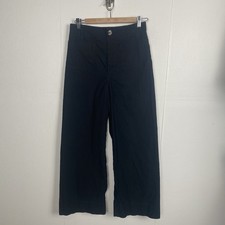 Anthropologie Maeve The Colette Black Wide Leg Pants Minimalist Preppy Size 29. picture