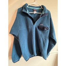 Patagonia Synchilla Snap-T Fleece Pullover – Men's Medium – Blue picture