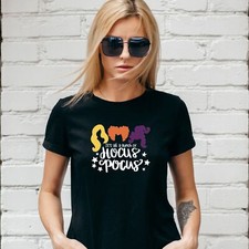 THREE WITCHES T-SHIRT, FUNNY HALLOWEEN, HOCUS,Fall Autumn PAGAN, Unisex/Lady Fit picture