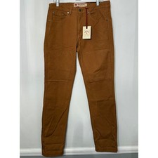 Iron and Resin Union Work Pant Cognac Turpin Canvas Double Knee Mens 32/33 NEW picture