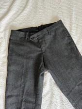 Neil Barrett Mens IT 46 Grey Houndstooth Wool Trousers - Made in Italy picture