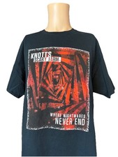 Knott’s Scary Farm Where Nightmares Never End Graphic Tshirt Adult XL Black picture