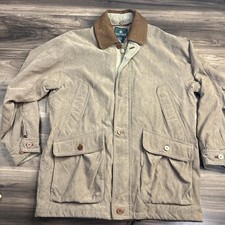 Rainforest Mens Barn Chore Jacket Large Tan Down Filled Removeable Zip Liner picture