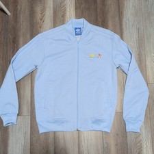 Mens Baby Blue adidas Pharrell Williams Superstar Track Jacket Size Medium picture