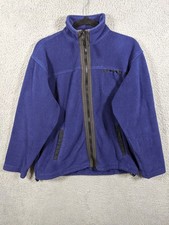 Vtg Alpine Tek by Palmetto's Fleece Jacket Men S Blue Mock Neck Full Zip Y2K 90s picture
