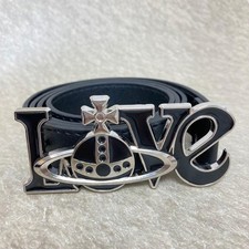 Vivienne Westwood Belt LOVE × Orb Black Total Length: 108cm Width: 2.9cm picture