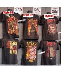 Hot New Slayer Reign In Blood Tour 2026 Thrash Metal Concert T Shirt Unisex Tee picture