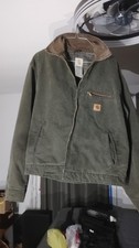 Vintage carhartt detroit jacket j97 mos size large picture