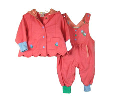 Vintage Gymboree Rainbow Label Girls Tiny Tulips Jacket Strap Long Romper 3-6M picture