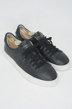 ALEXANDER LAUDE Germany Leather Low Top Sneakers Shoes Black White US 10.5 EU 44 picture