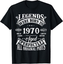 53rd Birthday Tee Vintage Legends Born In 1970 53 Years Old T-Shirt picture