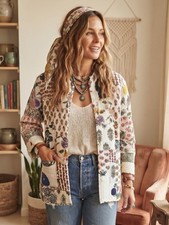 REVERSIBLE QUILTED FLORAL PATCHWORK JACKET picture