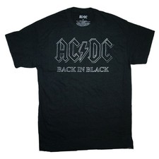 AC/DC Back in Black Men's Graphic Print T-Shirt NWT picture