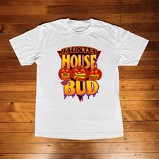 Haunted House of Bud T-Shirt Funny Halloween Spooky Graphic Tee S-5XL picture