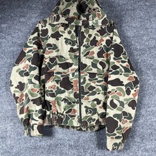 Vintage Walls Jacket Mens Small Green Duck Camo Canvas Zip Up Lined Hunting 70s picture