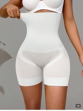 High Waist Tummy Control Seamless Shapewear Boyshort White picture