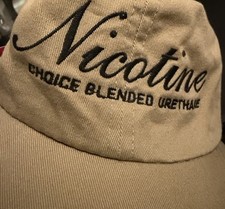 Vintage Skateboard Hat Beige Nicotine Wheels Y2K Freestyle Reese Forbes 90s picture