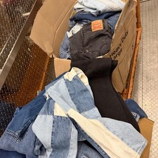 American Vintage Men's Black and Navy Jeans picture
