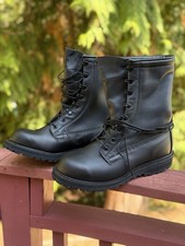 Vintage 1997 USGI Military Combat Boots Cold Wet Weather ICW Black 9.5 NWOB NOS picture