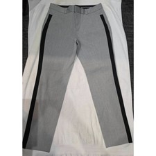 NWT Banana Republic Curvy Sloan Pants Grey Black Tuxedo Side Stripe Size 6 picture