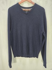 Nordstrom's 100% Cashmere Pullover Navy V-Neck Men's Medium picture