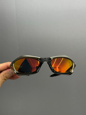 Vintage Y2K Oakley Splice Polarized Sunglasses* Red Lenses Mixed Material Frame picture