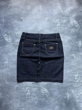Vintage 00s Dolce&Gabbana Metal Logo Dark Wash Y2K Womens Denim Skirt picture