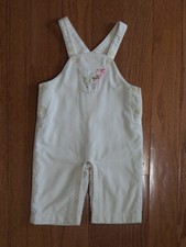 Gymboree Girls 3-6 Months Cream Poodle Overalls Vintage picture