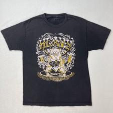 VERY RARE Heavy Motorcycle Psychedelic T Shirt Biker Chopper Harley Rock Black M picture