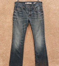 BKE Buckle Aiden Bootcut Jeans Mens XL Dark Wash Blue Premium 100% Cotton Denim picture