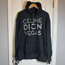 J AMERICA BLACK CÉLINE DION VEGAS Metallic Glitter Hoodie SWEATSHIRT SZ XXL picture