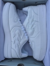 NAF All White Flame Custom Air Forces Size 14 Mens picture