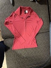 Divided H&M Long Sleeve Polo Shirt Size XS Burgundy picture