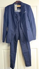 MAGE MALE 3 Pieces Suit Elegant Solid One Button Slim Fit Single Breasted XS picture