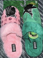 Wicked Movie Green & Pink Defy Gravity Women's Platform Slippers Size 11 /12 New picture