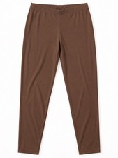Zenana Women’s Plus Size 1X Brown Leggings Pull On Lounge Pants Comfy Cozy picture