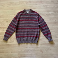 Vintage Alan Paine Sweater Men's Striped Size 44 Made in England 100% Wool picture