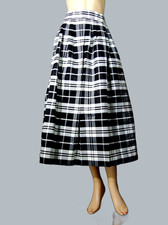 Applecross & Peale~Vintage 80's Plaid Tartan Shimmery Acetate Taffeta Skirt 16 picture