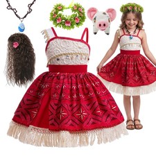 Girls Halloween Cosplay Movie Moana Ocean Adventure Vaiana Princess Party Dress picture
