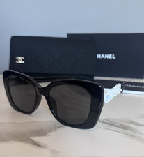 CHANEL CH5422B Women Sunglasses Black/White Frame with LOGO Perfect GIFT NEW picture