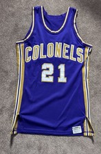 VTG 70s ‘Colonels’ Basketball Jersey Sz 40 Purple Gold #21 Powers Athletic Wear picture
